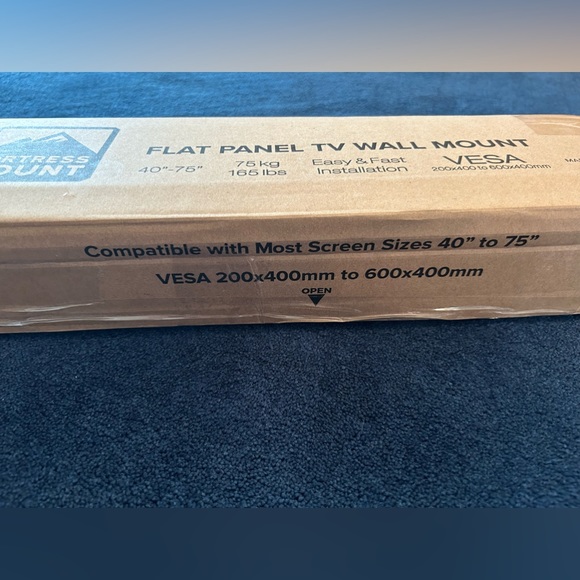 Flat Panel Tv Wall Mount 40"-75" 165 LBS Easy & Fast Installation VESA - Picture 2 of 5